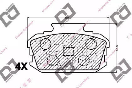 Комплект тормозных колодок DJ PARTS BP1441